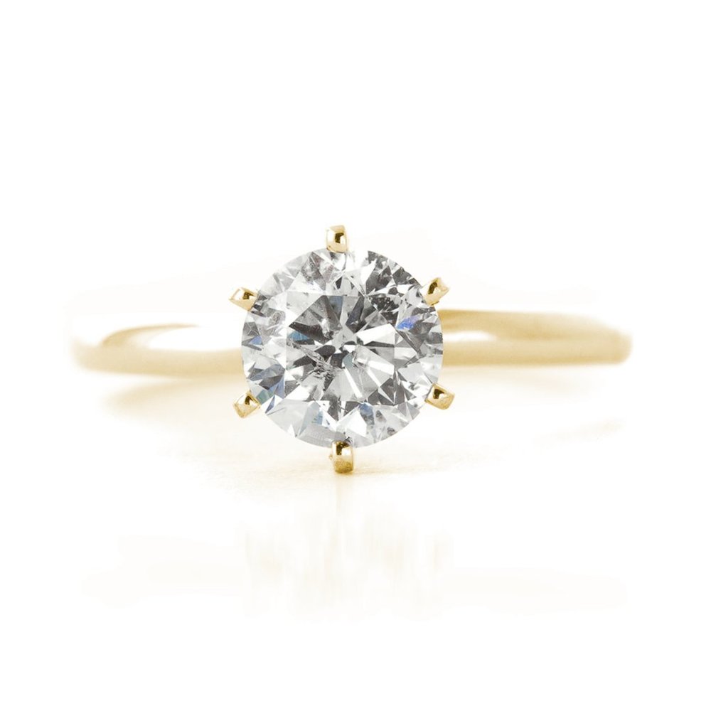 14K. GOLD RING WITH 1.0 CT. SI3, F-G DIAMOND - Picture 4 of 6
